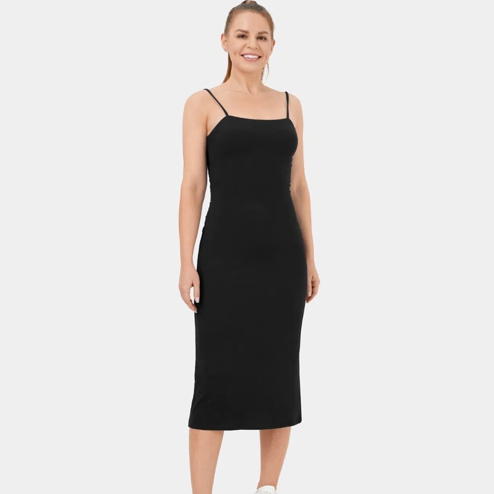 HALARA Black Midi Dress